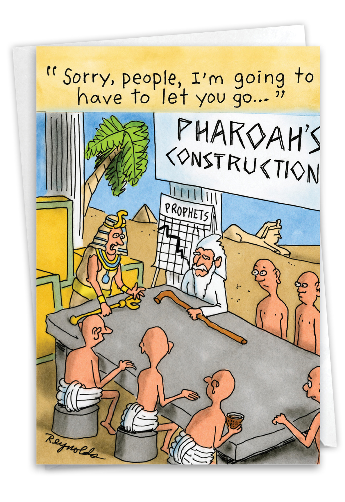 Hysterical Passover Greeting Card By Daniel Reynolds From NobleWorksCards.com - Pharoah's Construction