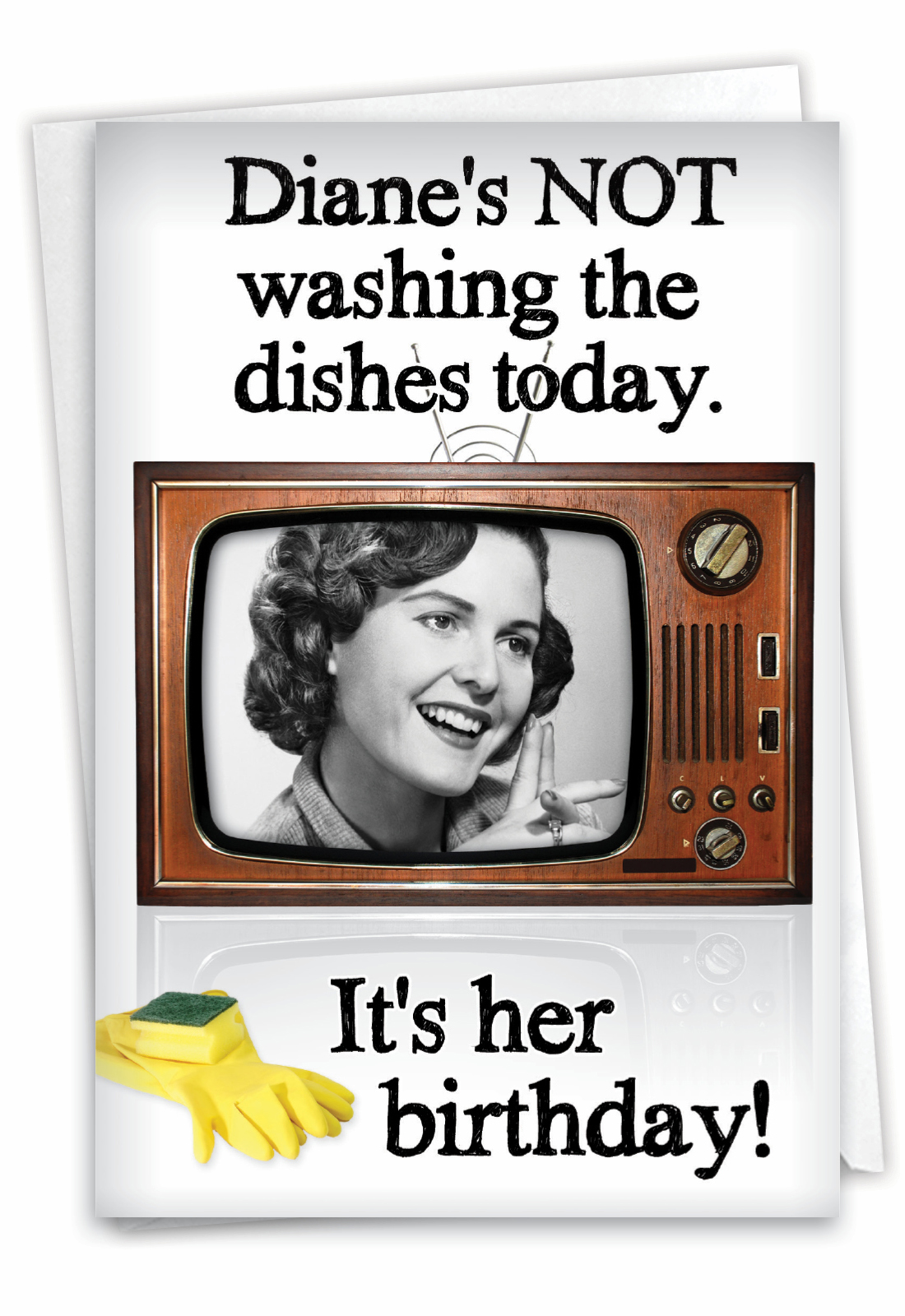 Not Washing Dishes Humor Birthday Card for Women
