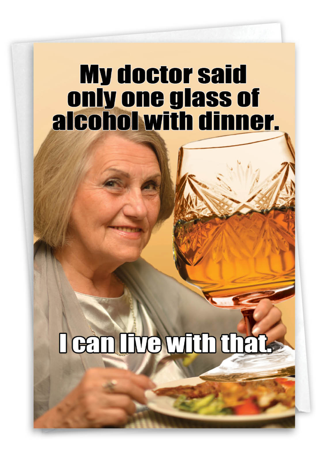 One Glass Of Alcohol Humor Birthday Greeting Card