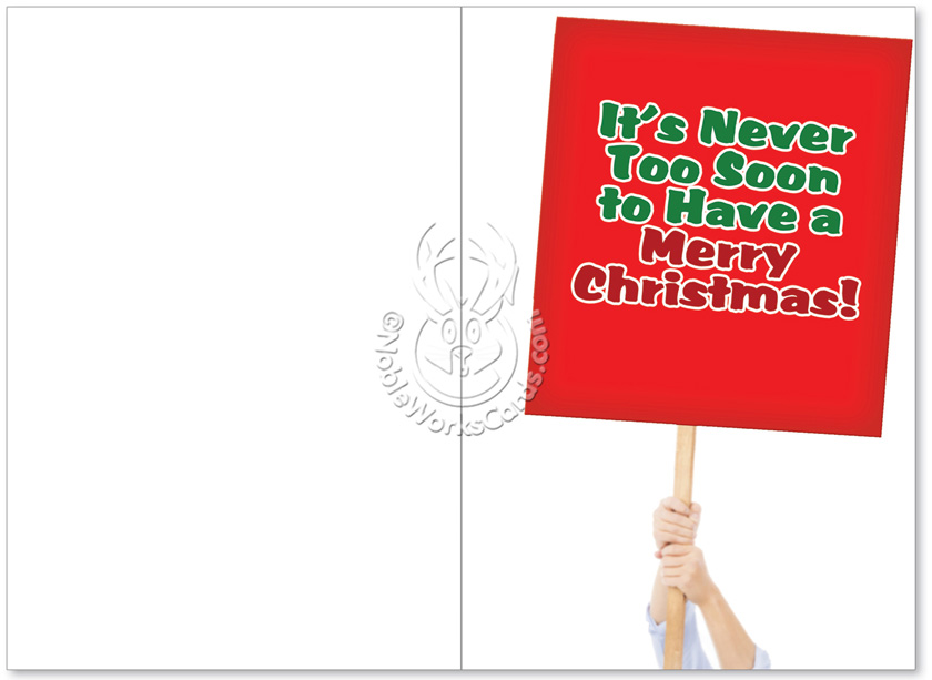Funny Premature Decorating Christmas Card