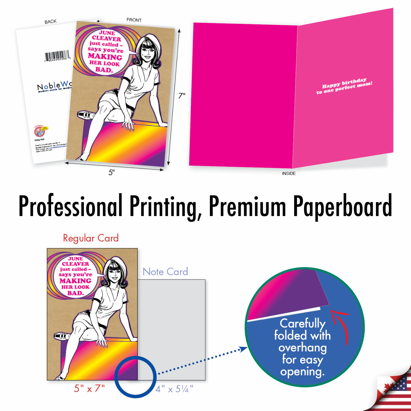 Retro June Cleaver Humor Birthday Mother Card for Women