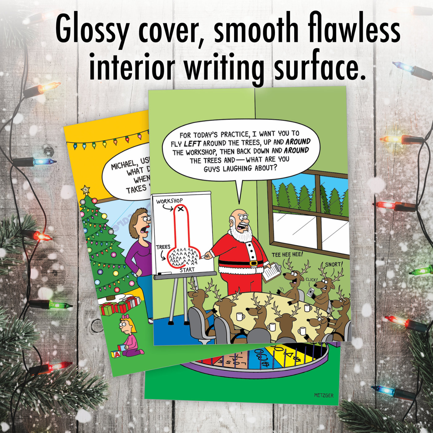 Funny Merry Christmas Mixed Set of 20 Cards Cats, Dogs, Reindeers