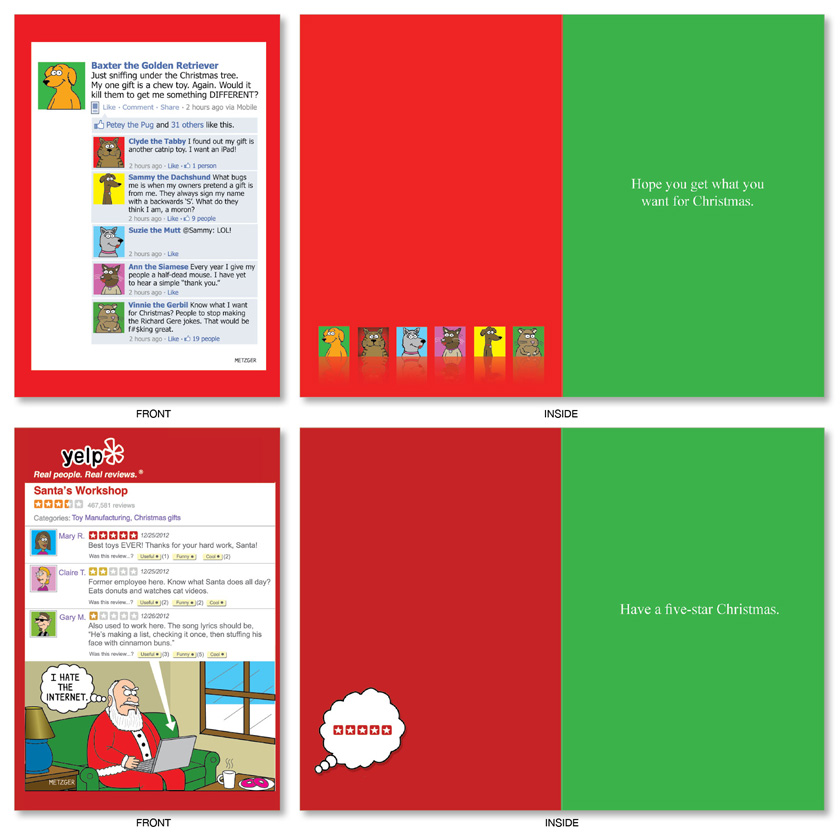 Scott Metzger's Seasonal Mania Christmas Mixed Set of 20 Cards