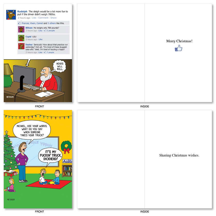 Scott Metzger's Seasonal Mania Christmas Mixed Set of 20 Cards