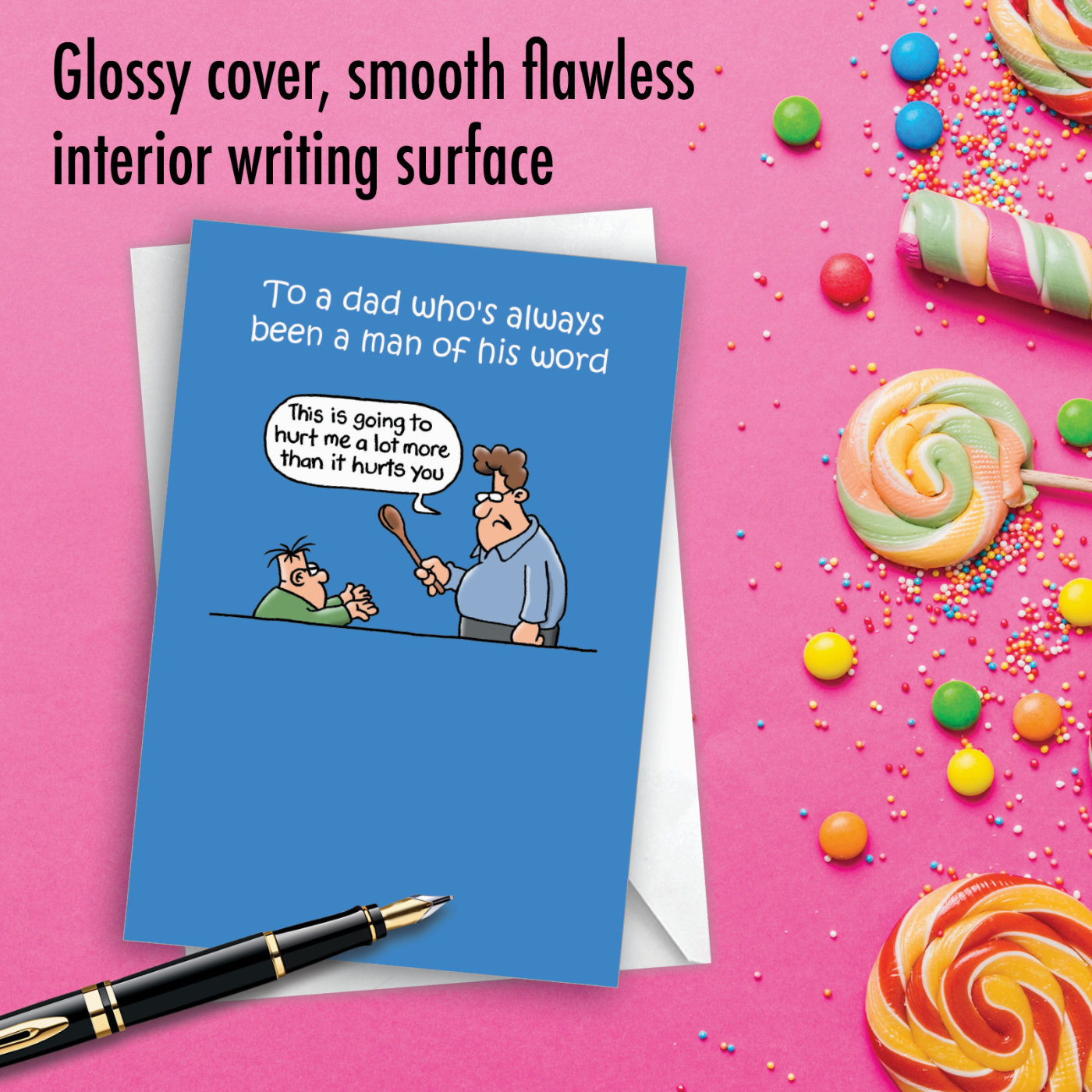 Spoon Spanking: Funny Birthday Father Card for Men
