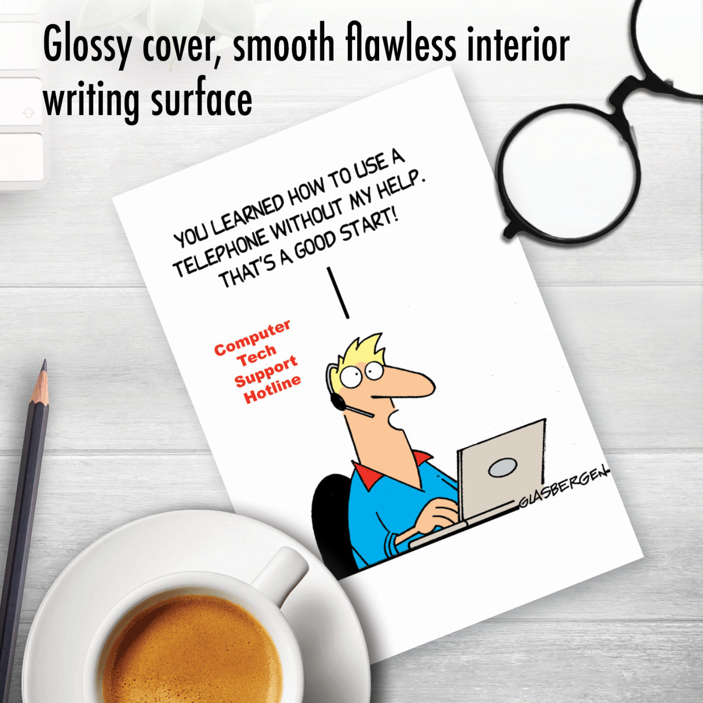 Tech Support Hotline Funny Blank Greeting Card