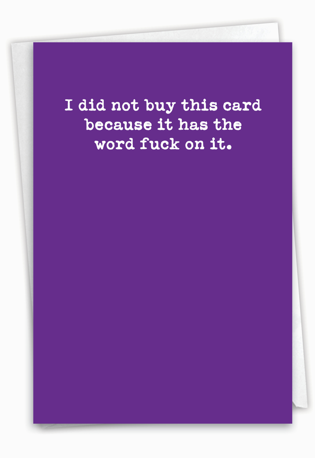 Hysterical Birthday Printed Greeting Card from NobleWorksCards.com - The Word Fuck