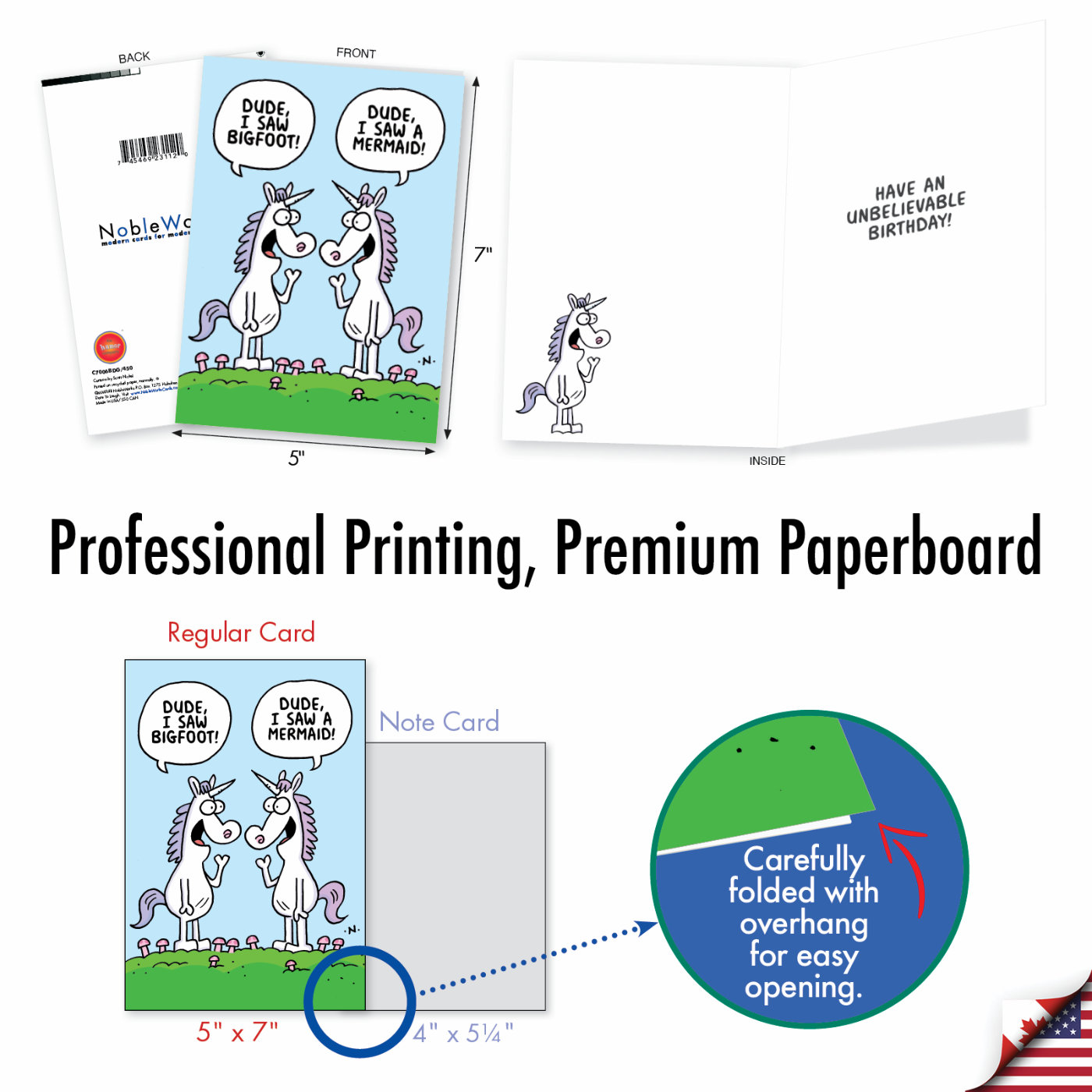 Unbelievable Unicorns Funny Birthday Greeting Card
