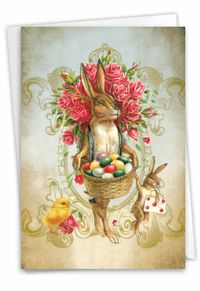 Vintage Chicks and Bunnies-Rabbit Card